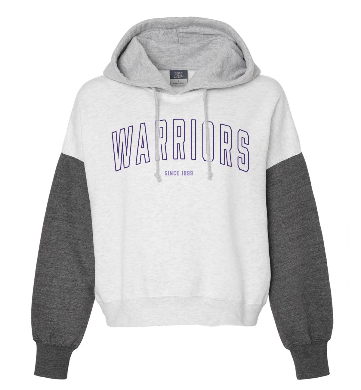 ADULT - Warriors Outline Arch Cropped Hoodie - W23716
