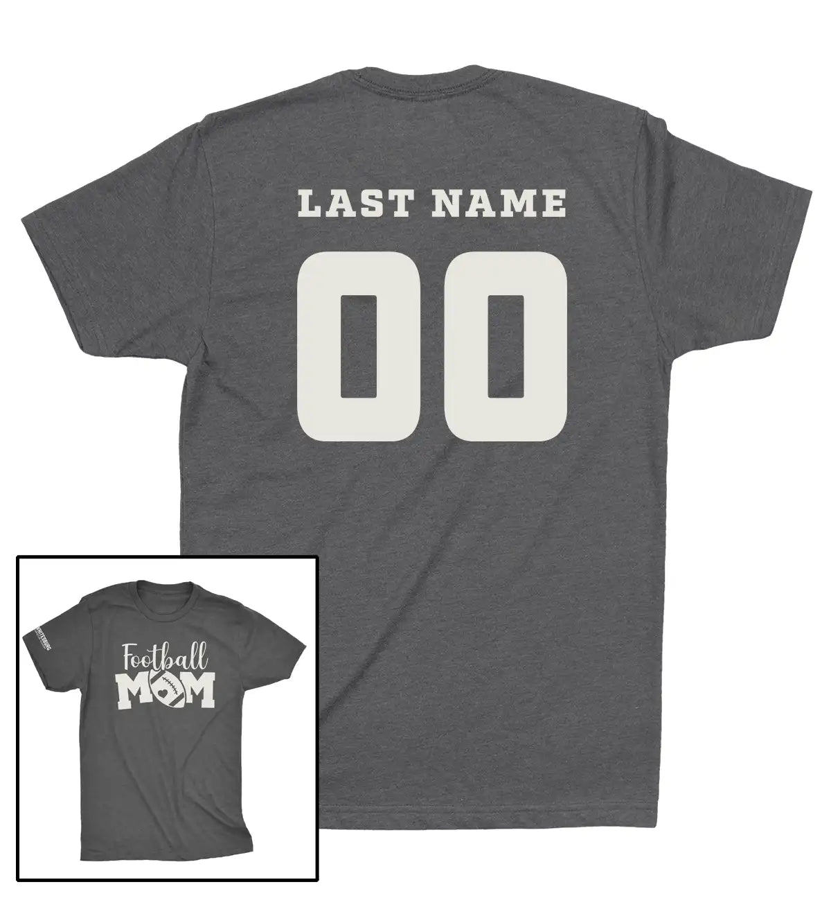 FOOTBALL - Mom Heart - Personalized Tshirt