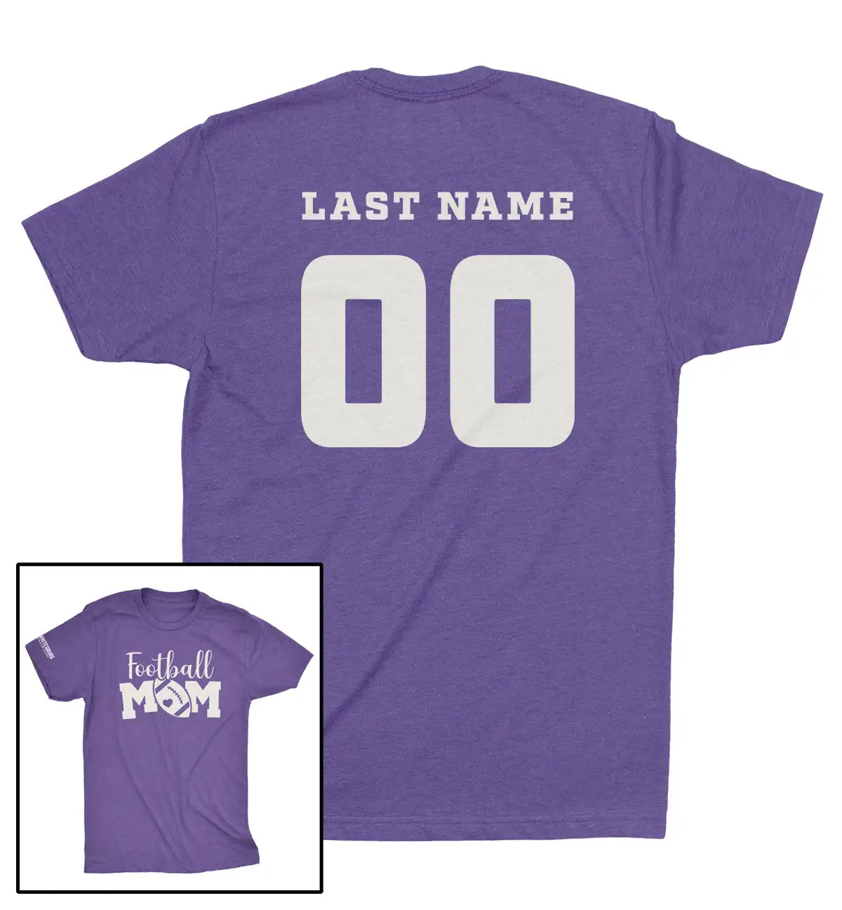 FOOTBALL - Mom Heart - Personalized Tshirt