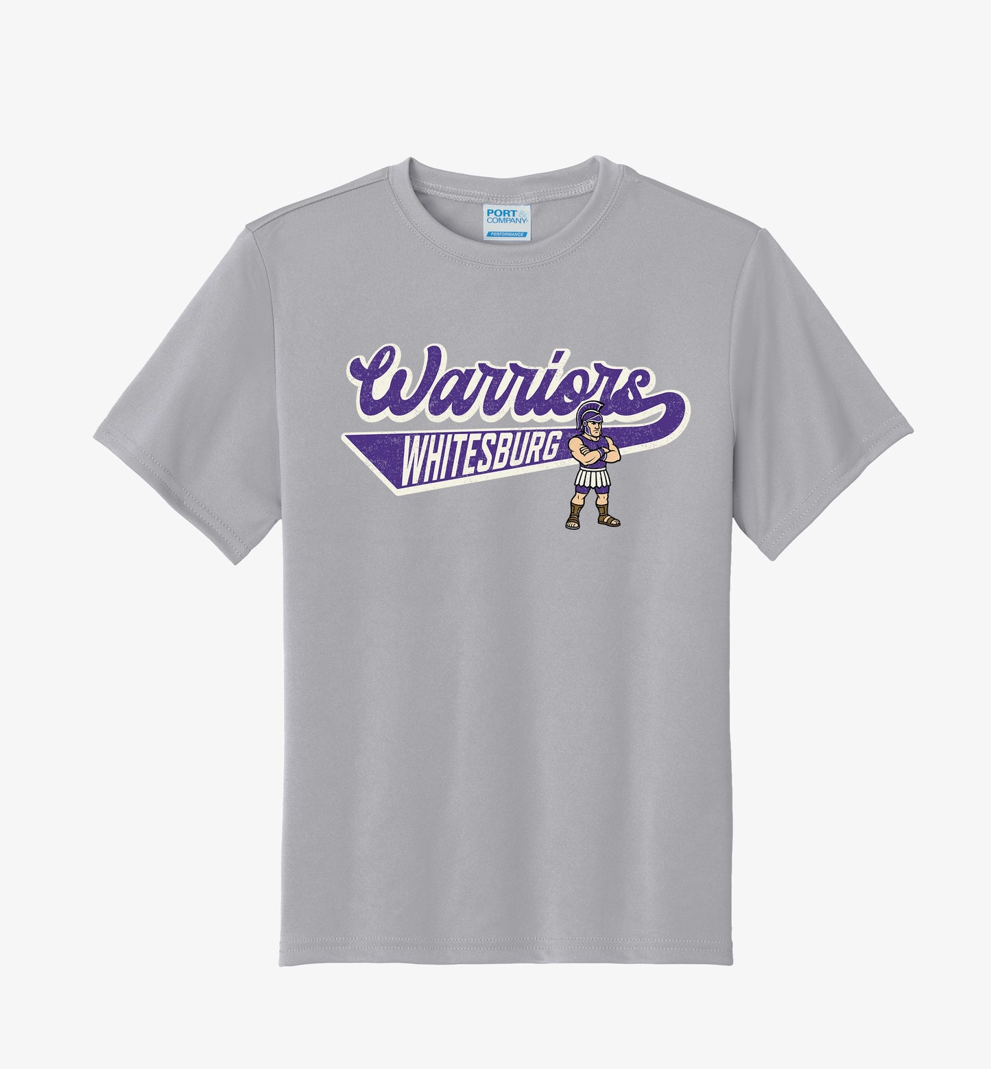 YOUTH Warriors Mascot Swoosh Performance Tshirt - PC380Y