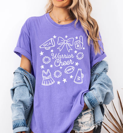 CHEER - Doodle Tshirt - Comfort Colors - 1717