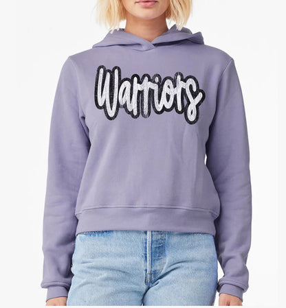 ADULT - Mid-Length Warriors Crackle Classic Hoodie - 7519