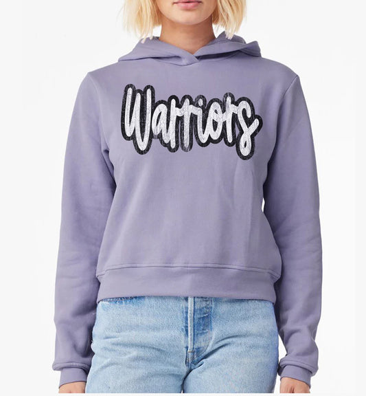 ADULT - Mid-Length Warriors Crackle Classic Hoodie - 7519