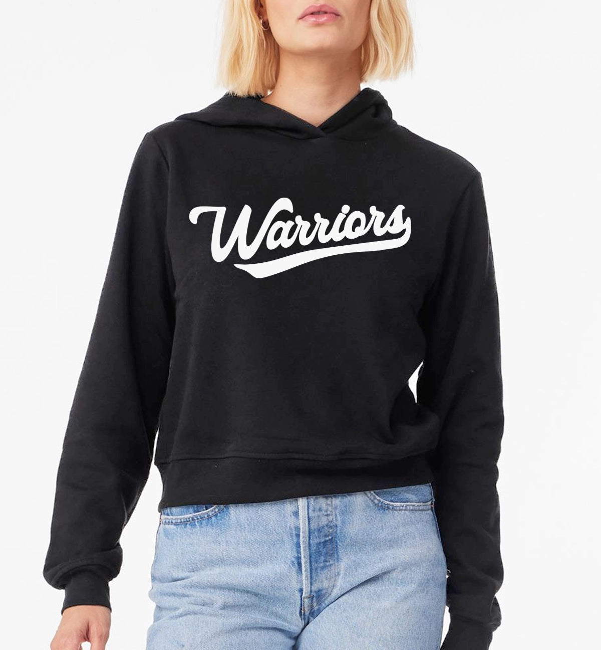 Mid-Length Flocked Warriors Classic Hoodie - 7519