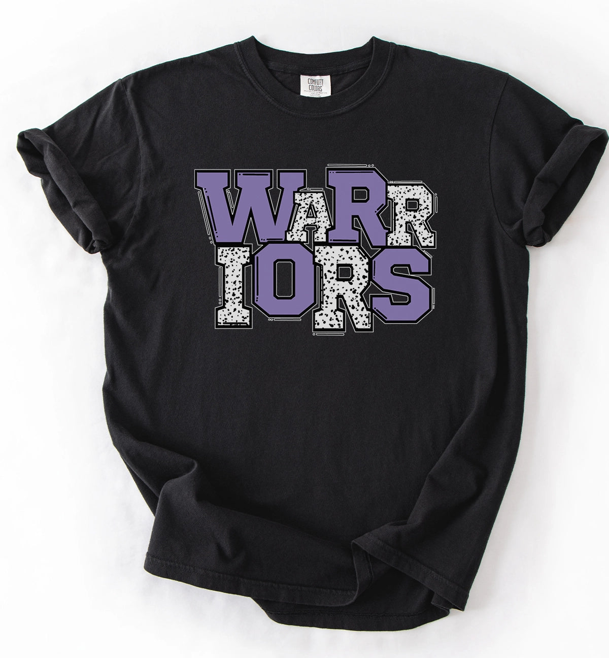ADULT - WARRIORS Jagged Letters - Comfort Colors 1717