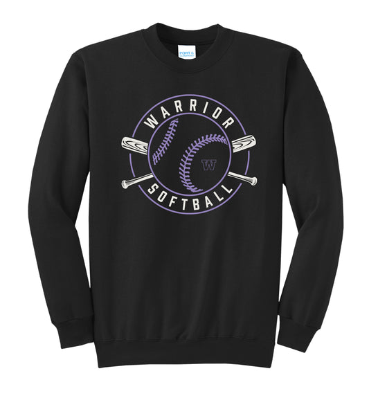 SOFTBALL Crossed Bats Sweatshirt - PC78