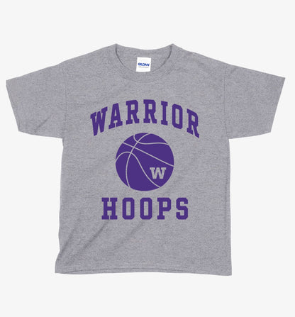 YOUTH BASKETBALL - Warrior Hoops Tshirt - 5000b
