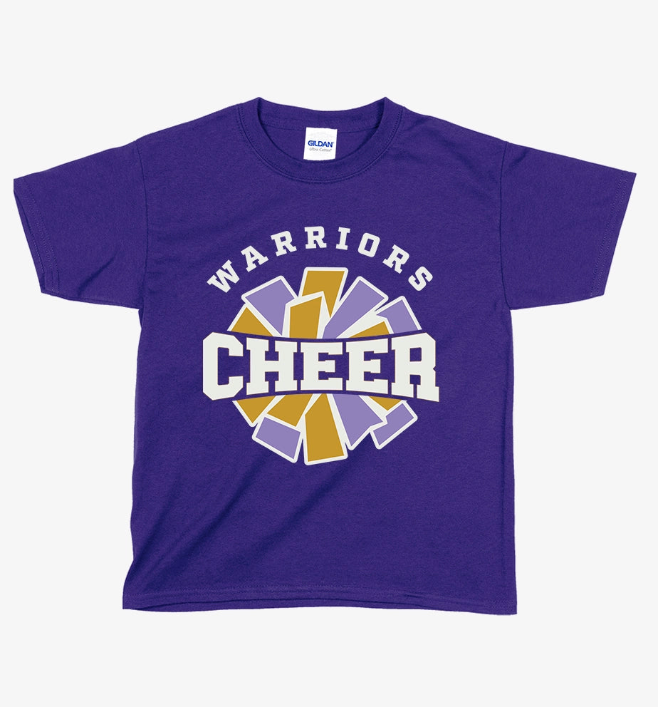 YOUTH CHEER - Gold Pom Tshirt - 5000b