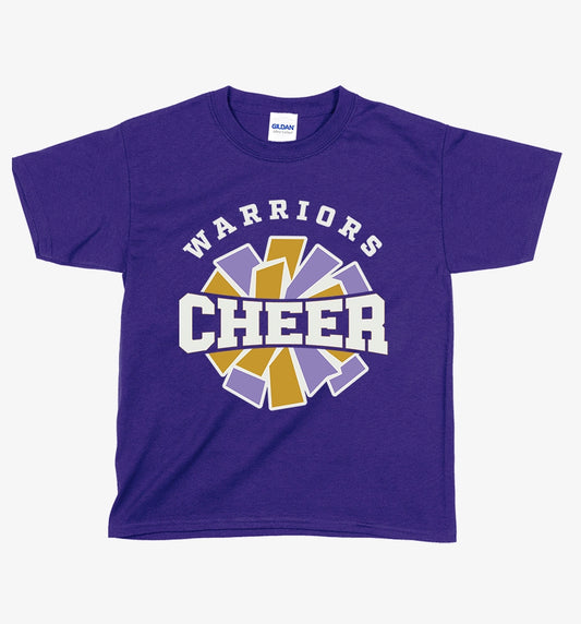 YOUTH CHEER - Gold Pom Tshirt - 5000b