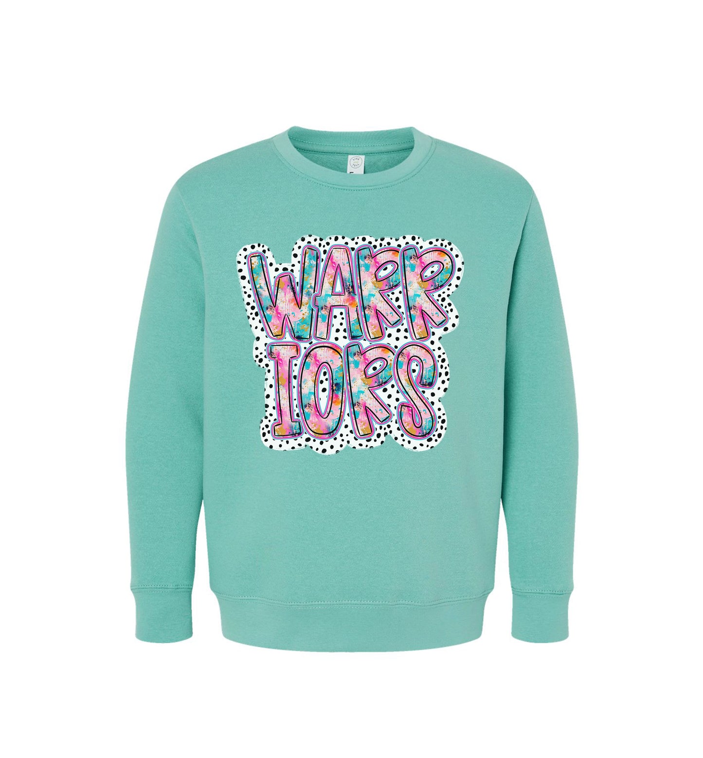 YOUTH Paint Splotch Warriors Sweatshirt - 2225 LAT