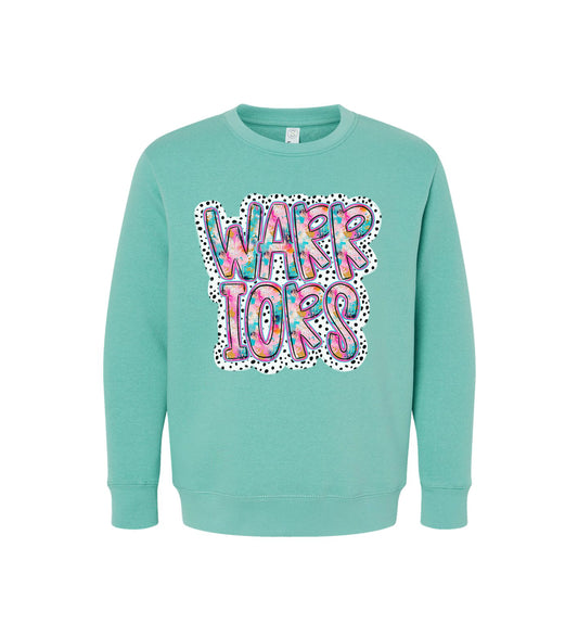 YOUTH Paint Splotch Warriors Sweatshirt - 2225 LAT