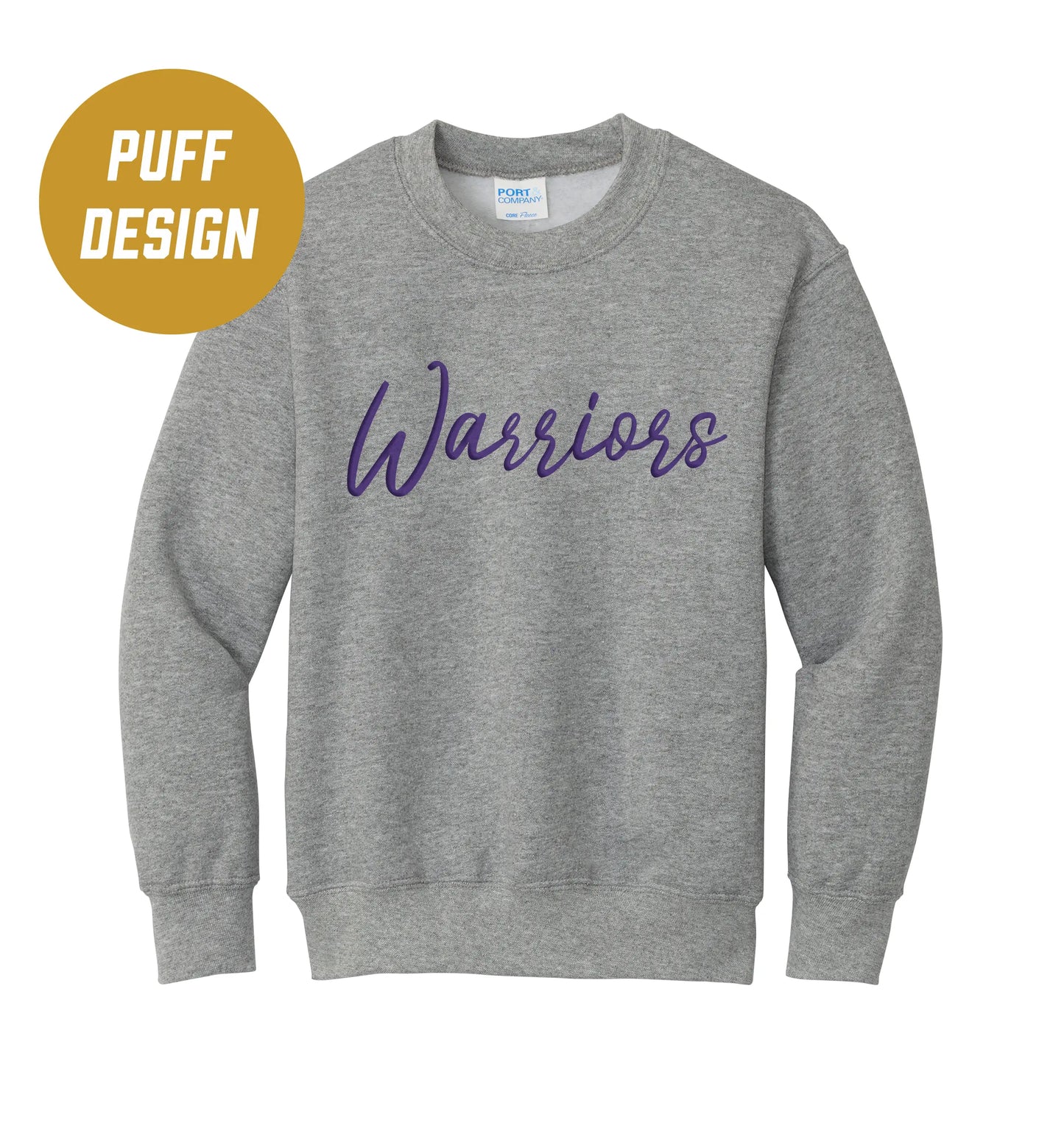 YOUTH Puff WARRIORS Script Sweatshirt - PC90Y NEW