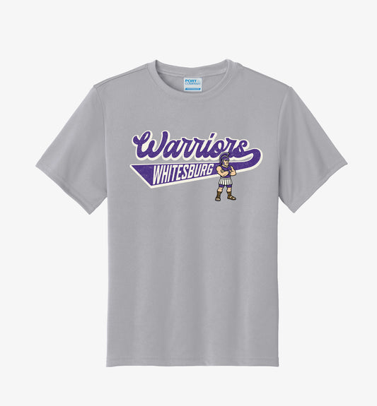 YOUTH Warriors Mascot Swoosh Performance Tshirt - PC380Y